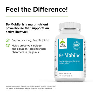 Terry ly Be Mobile - 60 Capsules - Joint Support Supplement - with Type II Collagen, Glucosamine, Chondroitin, Hyaluronic & Boswellia - Non-GMO, - 20 Servings