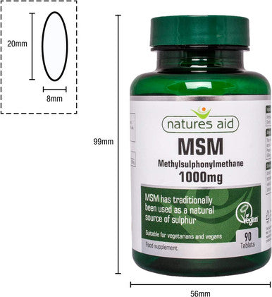 Natures aid MSM (Methylsulphonylmethane) 1000mg
