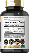 Carlyle Magnesium Taurate 1500mg | 250 Caplets | Chelated and Buffered | Vegetarian Non-GMO Gluten Supplement