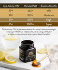 Jarrah Honey TA 35+ (Stronger than MGO 2000+ Manuka Honey Bioactivity) Raw Medicinal Honey with Medical Grade Potency for Daily Health and Immune Support from Western Australia