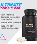 Livingood Daily Calcium Supplement For Women & Men, Bone Support (60 Vegetarian Capsules) - Bone Health Supplements Support Bone Density, Strength & Growth - Magnesium, Zinc, Vitamin D3 & K2 - Non-Gmo