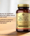 Solgar Super High Potency Biotin 10 000 Mcg - 120 Vegetable Capsules Pack Of 2 - Supports Healthy Skin Nails & Hair - Non-Gmo Vegan Gluten & Dairy Free - 240 Total Servings
