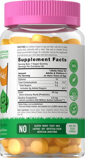 Carlyle Children's Probiotic | 60 Gummies | Tropical Flavor | Vegan Non-GMO & Gluten Supplement | by Lil' Sprouts