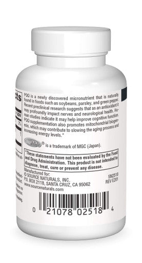 SOURCE S Pqq Mind Tablet, 30 Count