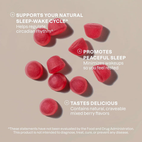 Cliganic Melatonin Gummies (10 Mg 60-Day Supply) - Adult Sleep Aid Berry Flavor Vegan Non-Gmo Kosher Gluten- Supplement Helps Regulate Circadian Rhythm & Promotes Peaceful Nights