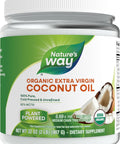 Nature's Way USDA Organic Extra Virgin Coconut Oil, Organic Virgin Coconut Oil, Pure, Cold-Pressed, Hexane Free, Gluten Free, Contains 62% MCTs, Non-GMO Project Verified, 32 Oz (Packaging May Vary)