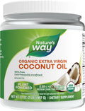 Nature's Way USDA Organic Extra Virgin Coconut Oil, Organic Virgin Coconut Oil, Pure, Cold-Pressed, Hexane Free, Gluten Free, Contains 62% MCTs, Non-GMO Project Verified, 32 Oz (Packaging May Vary)