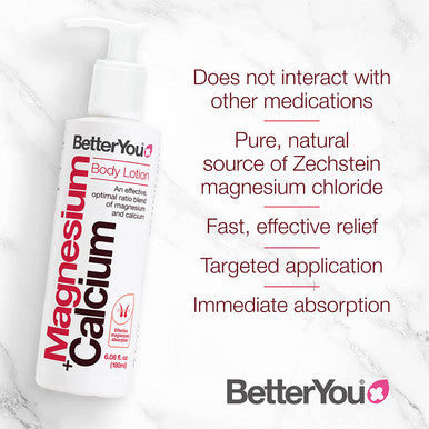 BetterYou Natural Magnesium Lotion for Bones, 6.33 Fl Ounce