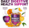 Nature'S Nutrition Probiotic Gummies for Digestive Health Daily Probiotics for Women & Men 5 Billion CFUs Nature's Pro Biotics Gummy for Immune Support Digestive Nutritional Supplements Orange Flavor - 120 Gummies