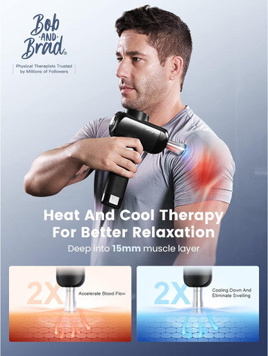 Bob And Brad X6 Pro Massage Gun Deep Tissue Percussion With Metal Head Therapy-Fsa Hsa Eligible, Professional Muscle Massage Gun For Athletes, Electric Massager Gun For Pain Relief