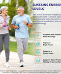 Juvenon Cellular Health Heart, Brain Supplement With Acetyl L-Carnitine And Biotin - Supports Nad+ Function, Energy Production, Mood, Revitalized Metabolism, Mental Focus & Clarity (90 Capsules)