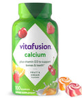 Vitafusion Chewable Calcium Gummy Vitamins For Bone And Teeth Support Fruit And Cream Flavored 50 Day Supply 100 Count