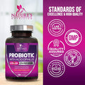 Nature'S Nutrition Probiotics 60 Billion CFU per Serving Probiotic with Prebiotics for Digestive & Immune Health Support for Women & Men - Nature's Supplement is Shelf Stable Soy Dairy & Gluten - 180 Capsules