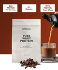 OMNIA Pure Whey Protein Powder Nutrition Low Carbs and Low Sugar Muscle Building Powder Over 22G Protein Per Serving 33 Servings - 1 KG - Chocolate