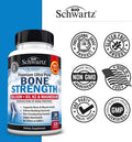 Bone Strength Supplement with Calcium D3 K2 Magnesium Highly Absorbable Vitamin Blend for Bone Muscle Support NonConstipating Formula 8 Bone Building Nutrients 120 Count