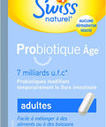 Swiss Natural Probiotic Age Adult 7 Billion c.f.u. (no refrigeration required) Vegetable Capsule 30 Box