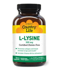 Country Life - L-Lysine Free Form Amino Acid Supplement With B6 500 Mg. 100 58167