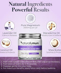 Naturallymum NaturallyMum - Magnesium Body Lotion [NATURAL & VEGAN] - Topical Magnesium Cream Lotion Support for Sleep Bone Heart & Muscle Health - Lavender - Made in UK & Safe for Kids