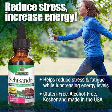 Nature'S Answer Schisandra Berry Extract with Organic Alcohol 1-Fluid Ounce | Digestive Health Support | Promotes Cognitive Improvement | Natural Stress Reliever