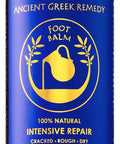 Ancient Greek Remedy Organic Foot Balm for Dry Cracked Feet and Heels, Made of Olive, Almond, Jojoba, Lavender and Vitamin E Oil. Natural Cream Moisturizer for Dry Skin Care for Women, Men