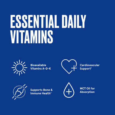 Bulletproof Vitamins A-D-K, 30 Softgels, 900Mcg Vitamin A, With 5000 Iu D3, K1, K2, K3, High Potency Keto Supplement For Heart, Bone Health And Immune Support