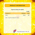 Healthspan Vitamin C Sustained Release 500mg (3 Months' Supply) | to Support Your Immune and Nervous Systems | Added zinc to Support Cognitive Function | Vegan