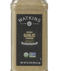 Watkins Gourmet Spice, Organic Garlic Powder, 22.0 oz. Bottle (21808)