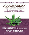 Nature's Way AloeMaxLax with Cascara Sagrada for Occasional Constipation, 4 Herb Blend, 100 Count