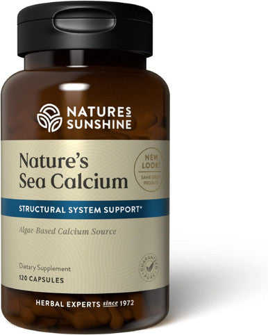 Nature'S Sunshine Sea Calcium 120 Capsules | Promotes Bone and Teeth Health Offsets Body Acidity and Helps Maintain PH Levels