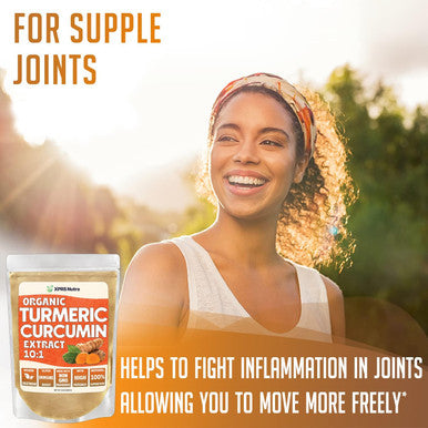 Xprs Nutra Organic Turmeric Curcumin Powder Extract 10:1 - Premium USDA Organic Curcumin Powder for Immunity - Vegan Friendly Pure Curcumin for Gut Health (4 Ounce)