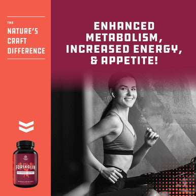 Natures Craft Forskolin Weight Loss Supplement for Men & Women Pure Coleus Forskohlii Extract Diet Pills Fat Burner Capsules Natural Appetite Suppressant Metabolism Booster Extra Strength