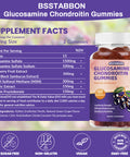 BSSTABBON Glucosamine Chondroitin Gummies With Msm Elderberry Supplement For Men And Women 60Gummies