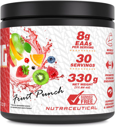 Amazing Nutrition EAA Essential Amino Acids | 8 Grams EAA's Per Serving | 30 Servings | 330 Grams Powder Supplement | Made in USA (Natural Fruit Punch)