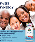 Kal 1000 Iu D-3 & K2 Tablets, Raspberry, 60 Count (Pack of 1)