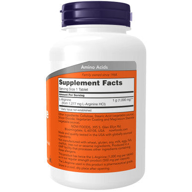 Now Foods Double Strength L Arginine 1000 Mg Tablets - 120 Count
