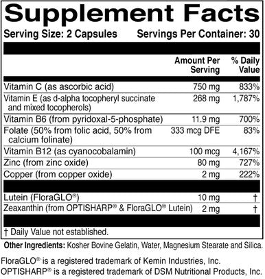 ScienceBased Health Macularprotect Areds2 Vitamin & Mineral Supplement - Includes Trio Of B Vitamins For Added Macular Health Support - 60 Capsules