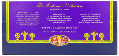 Ahmad Tea Britannia Collection Loose Tea Three Variety Flavors 3 Count Box of 0.88 Ounce Tin