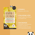 Oh K Brightening and Cooling Eye Mask for Puffy Eyes, Packed with Hyaluronic Acid and Vitamin C, Vegan and Cruelty Free, 15g