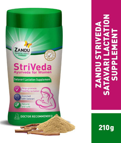 Zandu StriVeda Satavari Lactation Supplement for Increasing Breast Milk Supply 210 g