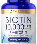 Carlyle Biotin 10000Mcg | 150 Capsules | Beauty Formula With Keratin | Non-Gmo, Gluten Free Supplement
