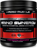 Kaged Muscle Amino Synergy - Vegan BCAA + EAA Powder, Premium Vegan Branched Chain Amino Acid and Essential Amino Acid Supplement with Coconut Water, Raspberry Lemonade, 30 Servings