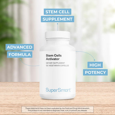 Supersmart Stem Cells Activator Natural Formula Stimultes Stem Cells Fucoidan Extract Boost Immune System Anti Aging Supplement NonGMO Gluten Free 120 Vegetarian Capsules