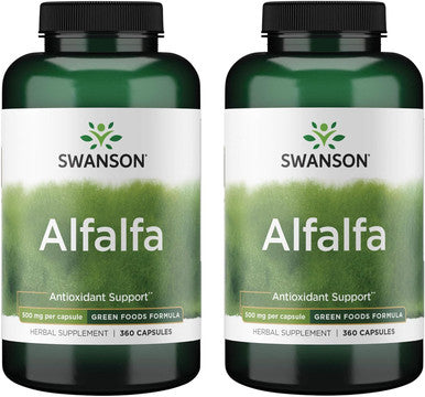 Swanson Alfalfa 500 mg 360 Caps (2 Pack)