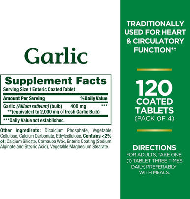 Nature'S Bounty Garlic 2000Mg Tablets 120 Ea