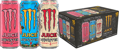 Monster Rehab Tea + Lemonade + Energy, Energy Drink 15.5 Ounce | Energy Iced Tea, Pack of 15