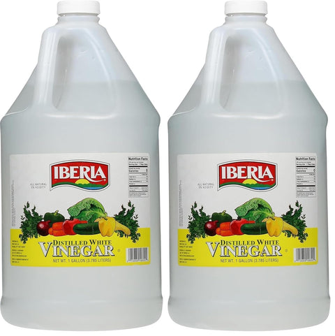 Iberia All Natural Distilled White Vinegar, 1 Gallon - 5% Acidity (Pack of 2)
