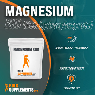 BulkSupplements Magnesium BHB Powder - Beta-Hydroxybutyrate Powder for Ketosis & Ketogenic Diet - 1500mg (1.5g) , 667 Servings (1 Kilogram - 2.2 lbs)