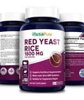 NusaPure Red Yeast Rice 1800mg 180 Veggie Capsules (Non-GMO, )