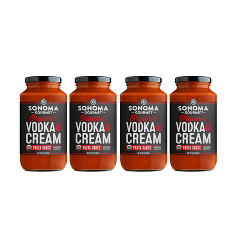 Sonoma Gourmet Seven Veggie Pasta Sauce | Vegan, USDA Organic, Non-GMO, Gluten-Free and No Sugar Added | Made With Fresh Ingredients | 25 Ounce Jars (Pack of 4)