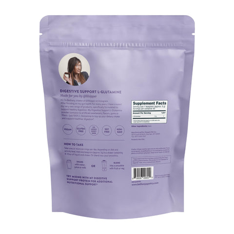 Nuzest Bethany S Pantry L-Glutamine Powder For Gut Health - Pure Digestive Support Amino Acid Supplement - 99.7 Purity Vegan Gluten Free Non-Gmo - Unflavored 50 Servings (8.8 Oz)